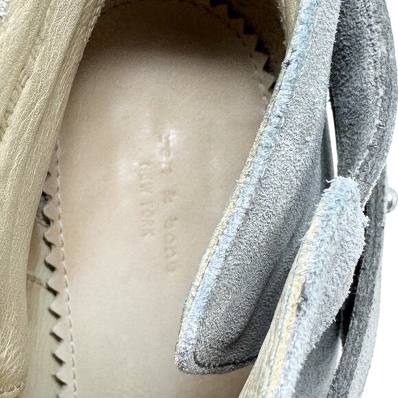 Rag and Bone Harrow Suede Booties gray ankle boots size 7.5 37.5 belted - Picture 10 of 12